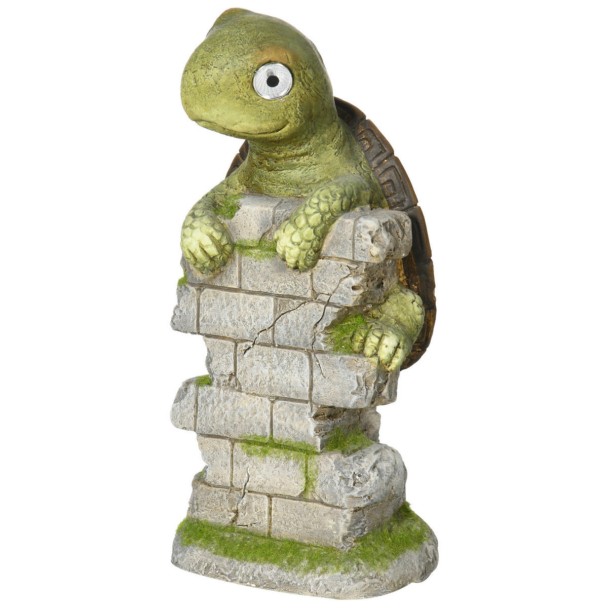 Outsunny Gartenstatue mit LED-Beleuchtung Gartenstatue_mit_LED-Beleuchtung - natur (17,50/18,50/36,50cm) - Outsunny