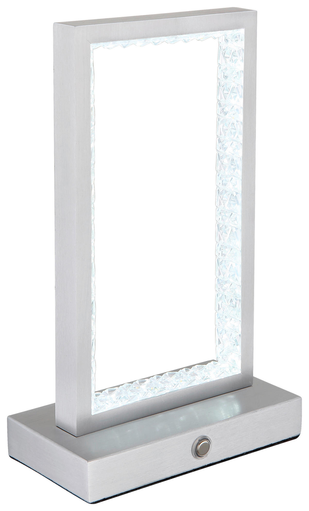 GLOBO LED-Tischleuchte silber transparent Aluminium Acryl B/H/T: ca. 7,5x23x14 cm SAMEGA - transparent/silber (7,50/23,00/14,00cm) - GLOBO