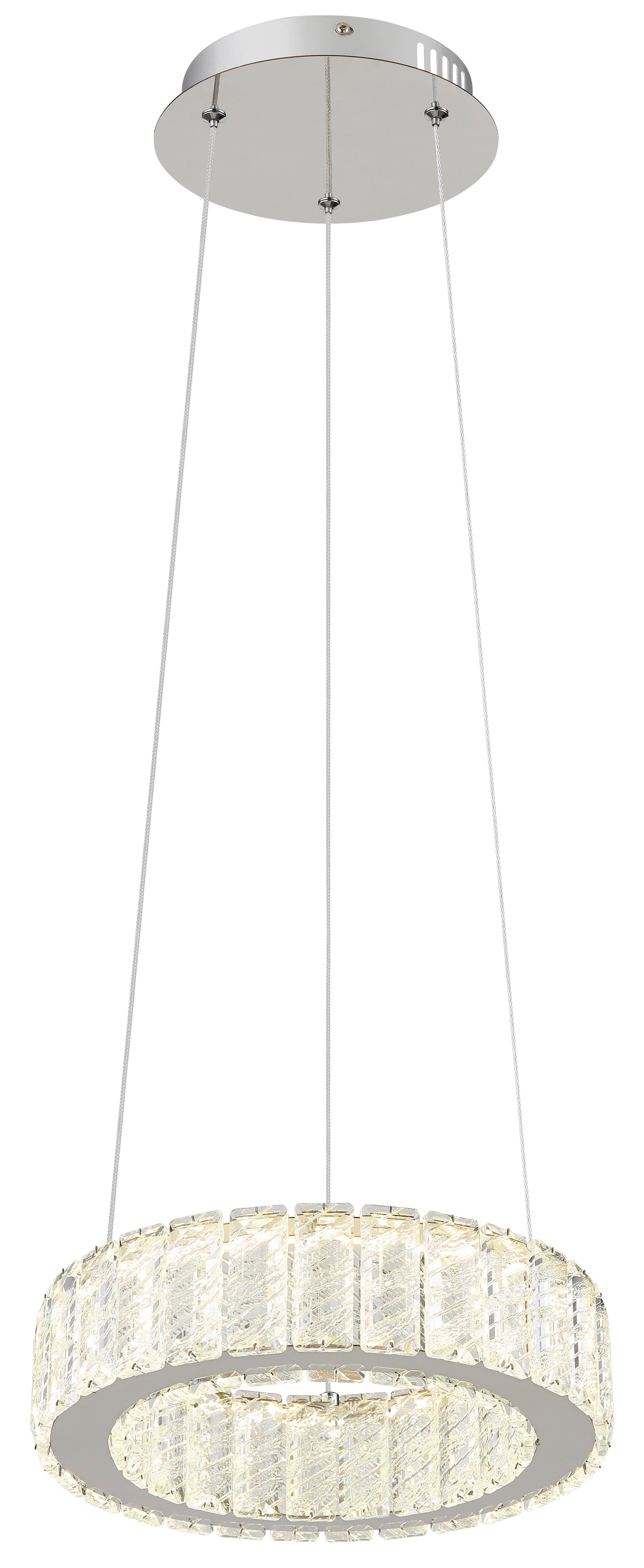 GLOBO Pendelleuchte Chrom Chrom Metall Acryl H/D: ca. 120x30 cm 1.0 Brennstellen 67162-30 - Chrom (30,00/120,00cm) - GLOBO
