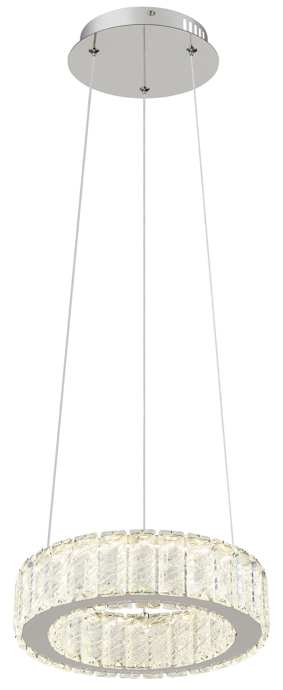 GLOBO Pendelleuchte Chrom Chrom Metall Acryl H/D: ca. 120x30 cm 1.0 Brennstellen 67162-30 - Chrom (30,00/120,00cm) - GLOBO