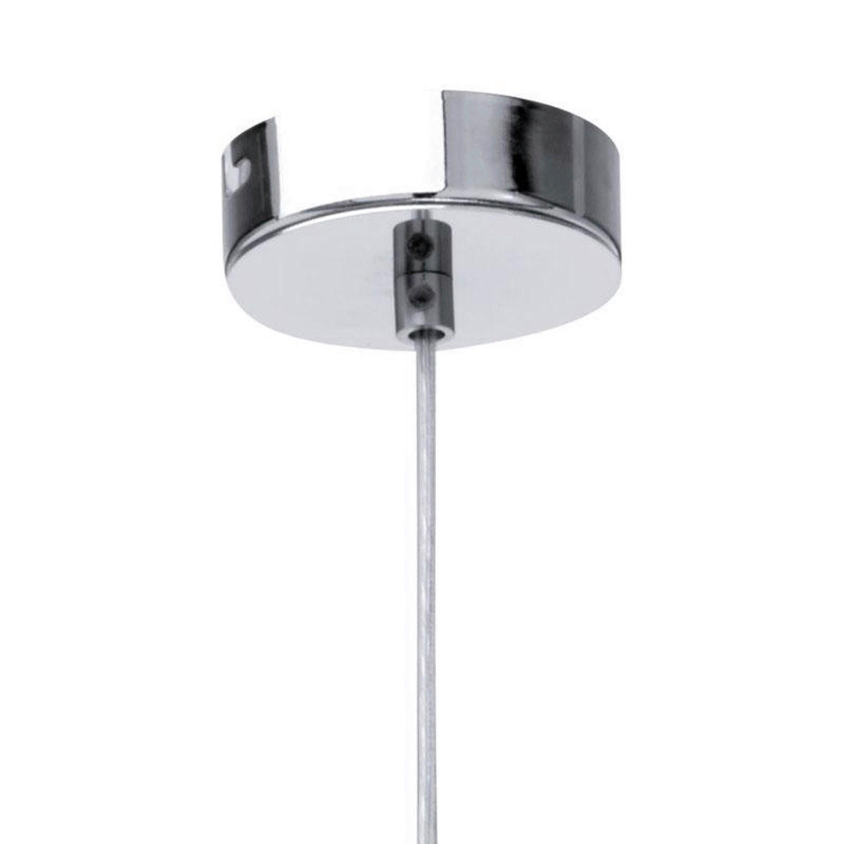 Eglo Pendelleuchte silber Glas Stahl B/H/L: ca. 15x110x15 cm E27 1 Brennstellen Donmington - silber (15,00/15,00/110,00cm) - Eglo