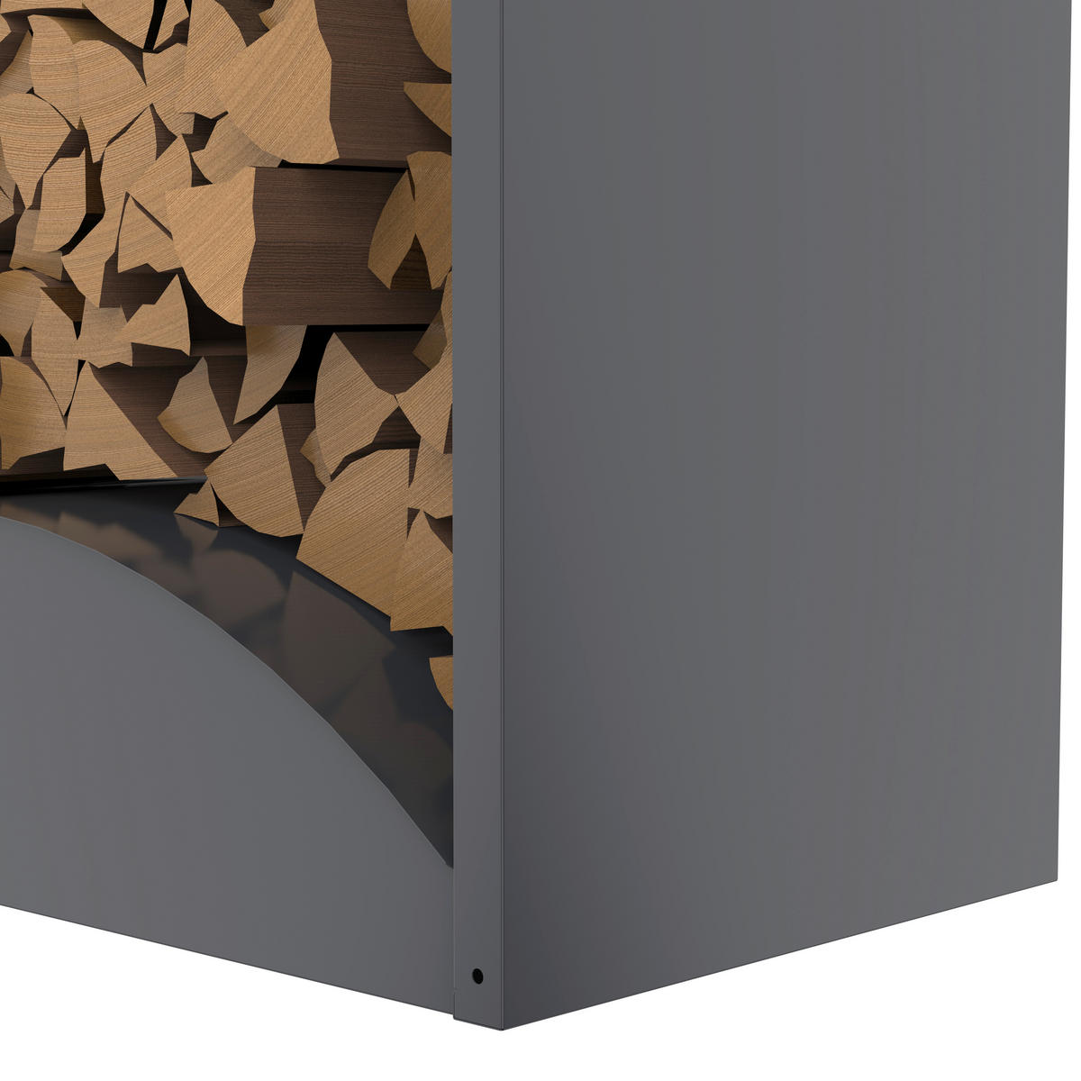 Westmann Kaminholzregal Castra anthrazit B/H/L: ca. 98x160x52 cm Castra - anthrazit (52,00/98,00/160,00cm) - Westmann