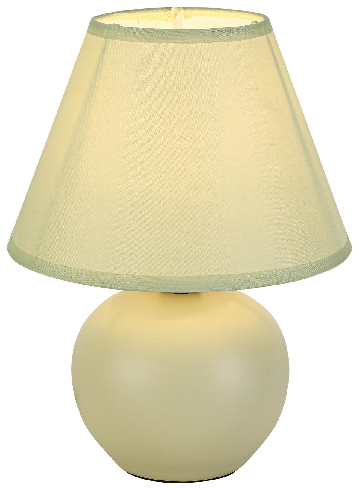 Nolo Tischleuchte grün Stoff Keramik H: ca. 24 cm E14 1 Brennstellen Tischleuchte-Keramik_Seline - grün (24,00cm) - Nolo