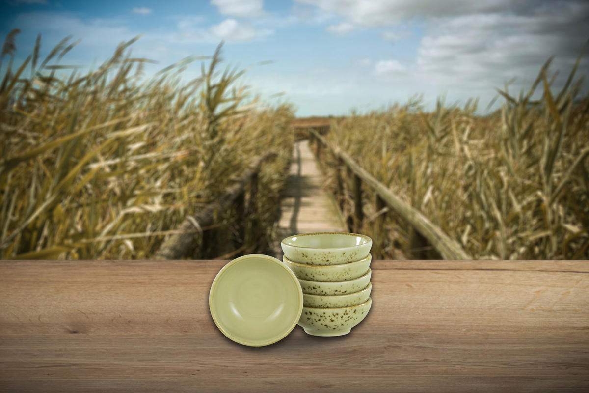 CreaTable Schalen-Set NATURE COLLECTION sand Steinzeug D: ca. 8 cm NATURE COLLECTION - sand (8,00cm) - CreaTable