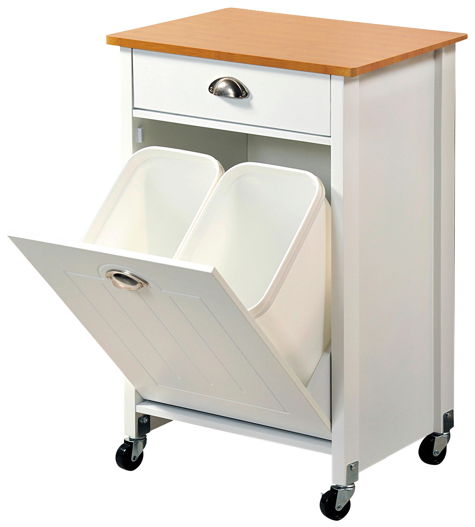 Kesper Küchenwagen weiß Spanplatte B/H/T: ca. 50x79x37 cm Küchenwagen - weiß/natur (50,00/79,00/37,00cm) - Kesper