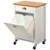 Kesper Küchenwagen weiß Spanplatte B/H/T: ca. 50x79x37 cm Küchenwagen - weiß/natur (50,00/79,00/37,00cm) - Kesper