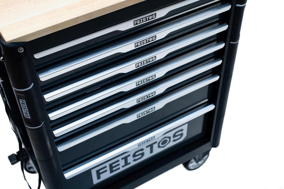 Werkstattwagen Mento schwarz B/H/L: ca. 73x98x48 cm Mento - schwarz (48,00/73,00/98,00cm) - Feistos