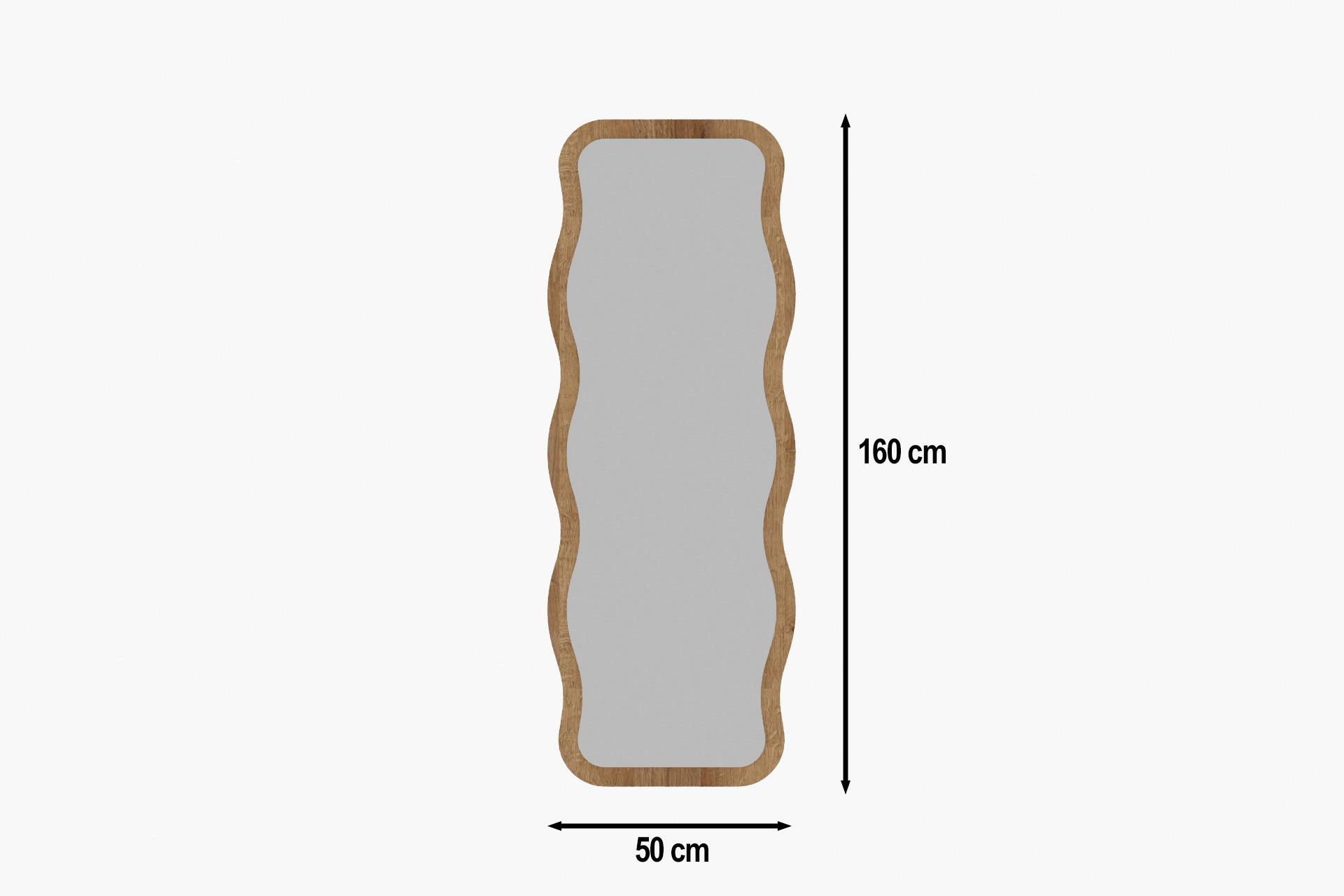 Wandspiegel Arol beige B/H/T: ca. 50x160x2,5 cm Arol - beige (50,00/160,00/2,50cm) - moebel17