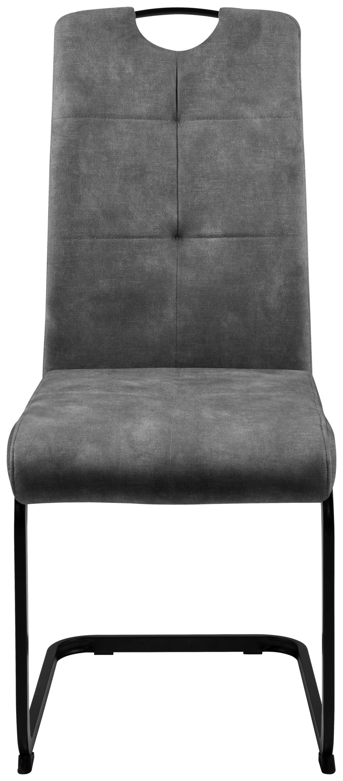 Schwingstuhl Zora anthrazit Microfaser B/H/T: ca. 42x100x61 cm Zora - schwarz/anthrazit (42,00/100,00/61,00cm)