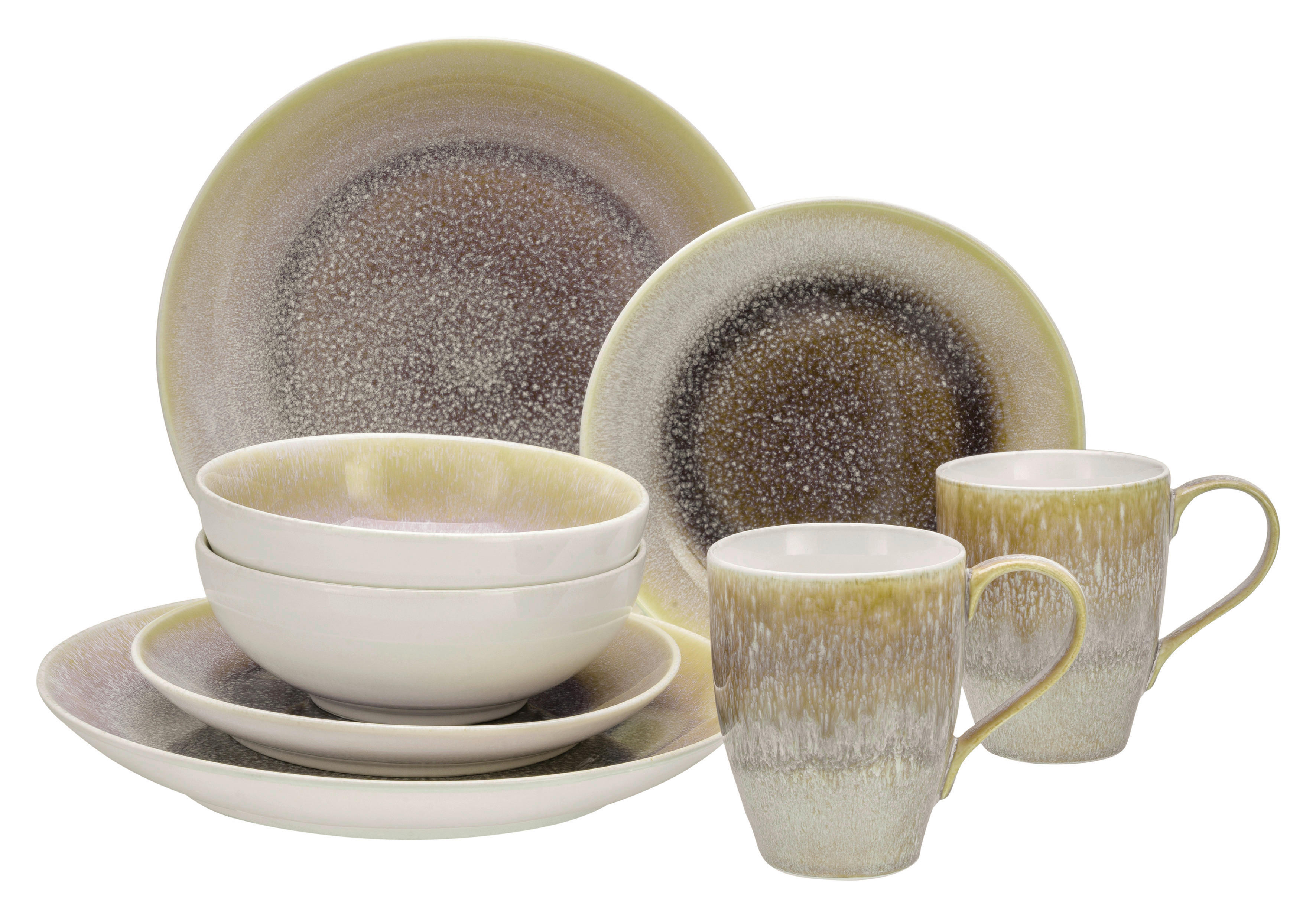 creme ▷ Collection POCO Natural online bei Tafelservice Living 12 Steinzeug kaufen Nature CreaTable tlg.