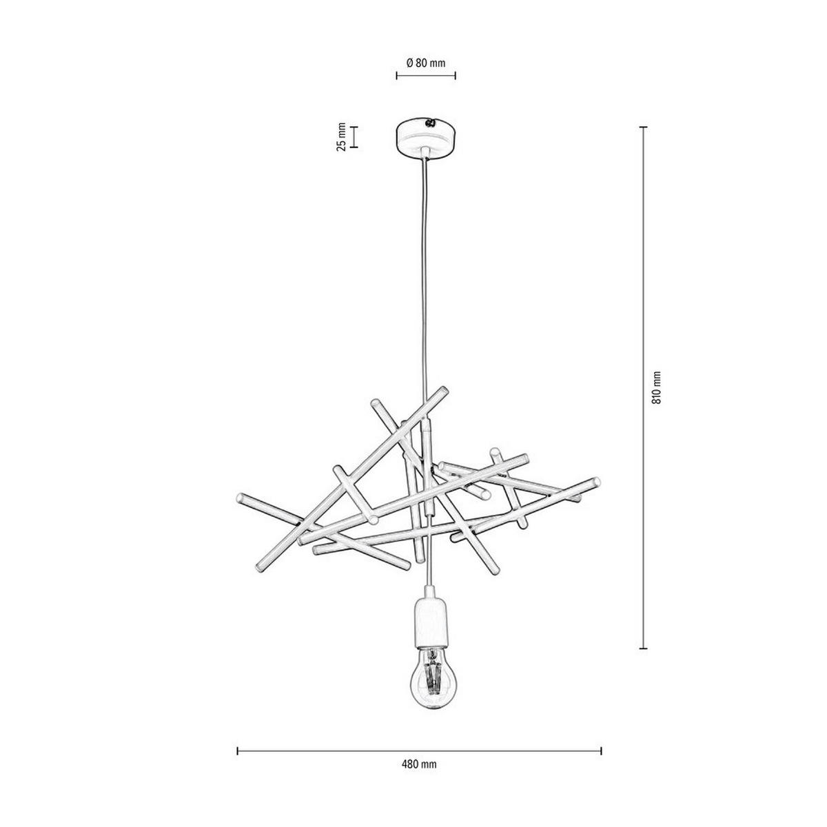 SPOT Light Pendelleuchte SP-9222102  Glenn weiß Metall B/H/L: ca. 36x81x48 cm E27 1 Brennstellen Glenn - weiß (48,00/36,00/81,00cm) - SPOT Light