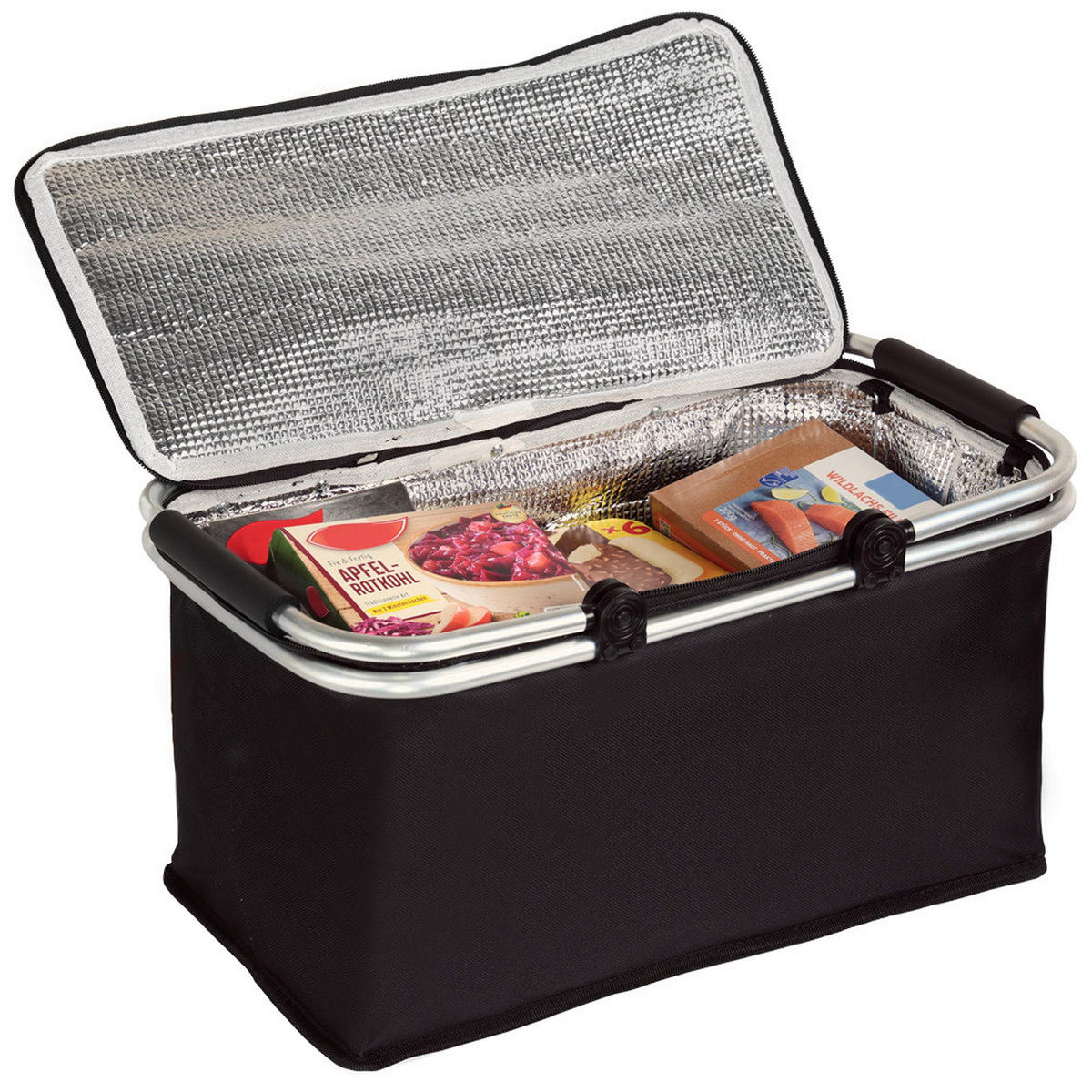 Kesper Einkaufskorb schwarz B/H/L: ca. 29x50x255 cm Einkaufskorb - schwarz (255,00/29,00/50,00cm) - Kesper