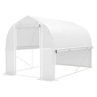 Outsunny Gewächshaus B/H/L: ca. 200x200x300 cm Gewächshaus - weiß (300,00/200,00/200,00cm) - Outsunny