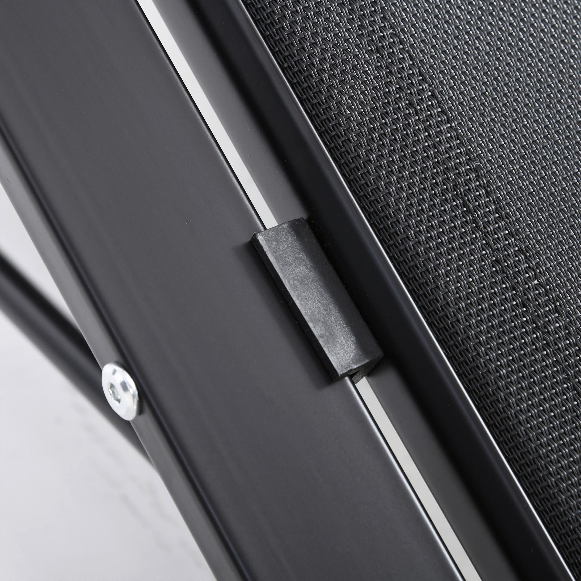 Thumbnail - Outsunny Gartenliege-Set mit Tisch schwarz Netzstoff B/H/L: ca. 169x66x59 cm