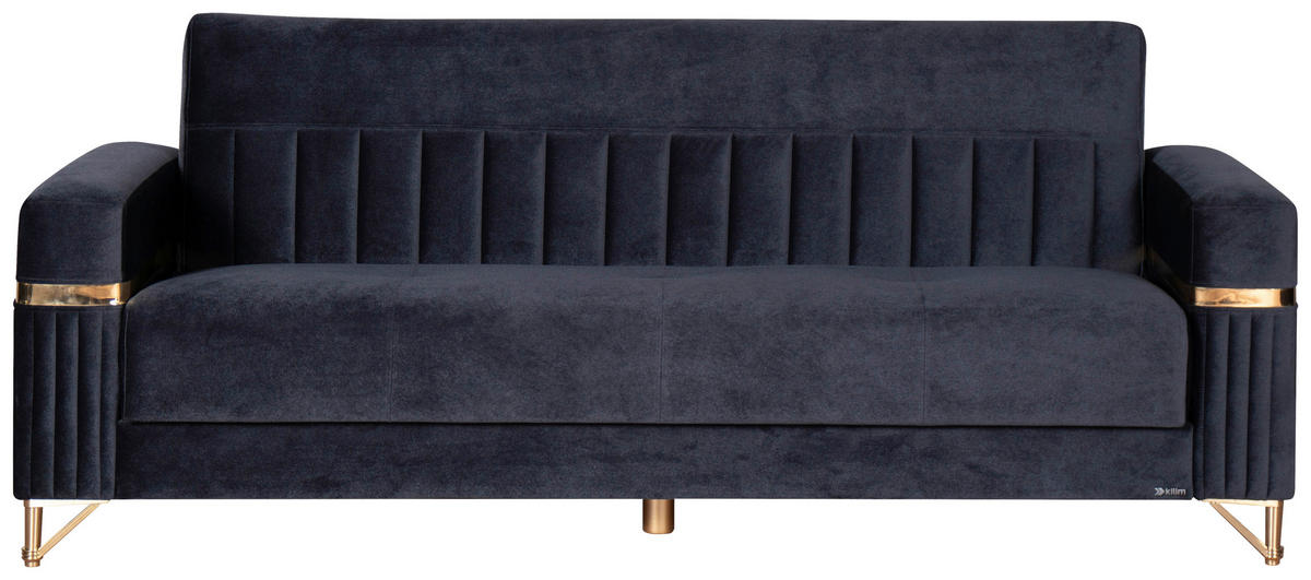 Sofa 3-2-1 Rhosus anthrazit Microfaser Rhosus - gold/anthrazit