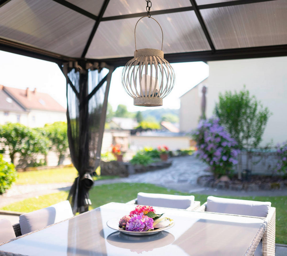 Sojag Pavillon Verona anthrazit Aluminium B/H/L: ca. 298x260x298 cm Verona - anthrazit (298,00/298,00/260,00cm) - Sojag