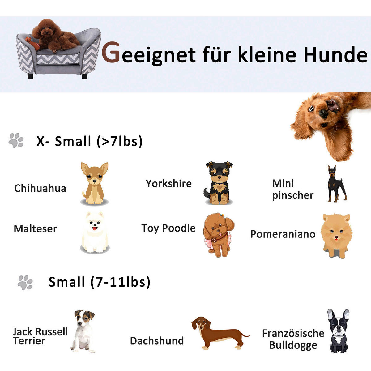 PawHut Hundebett grau Holz B/H/L: ca. 41x33,5x67 cm Hundebett - grau (67,00/41,00/33,50cm) - PawHut