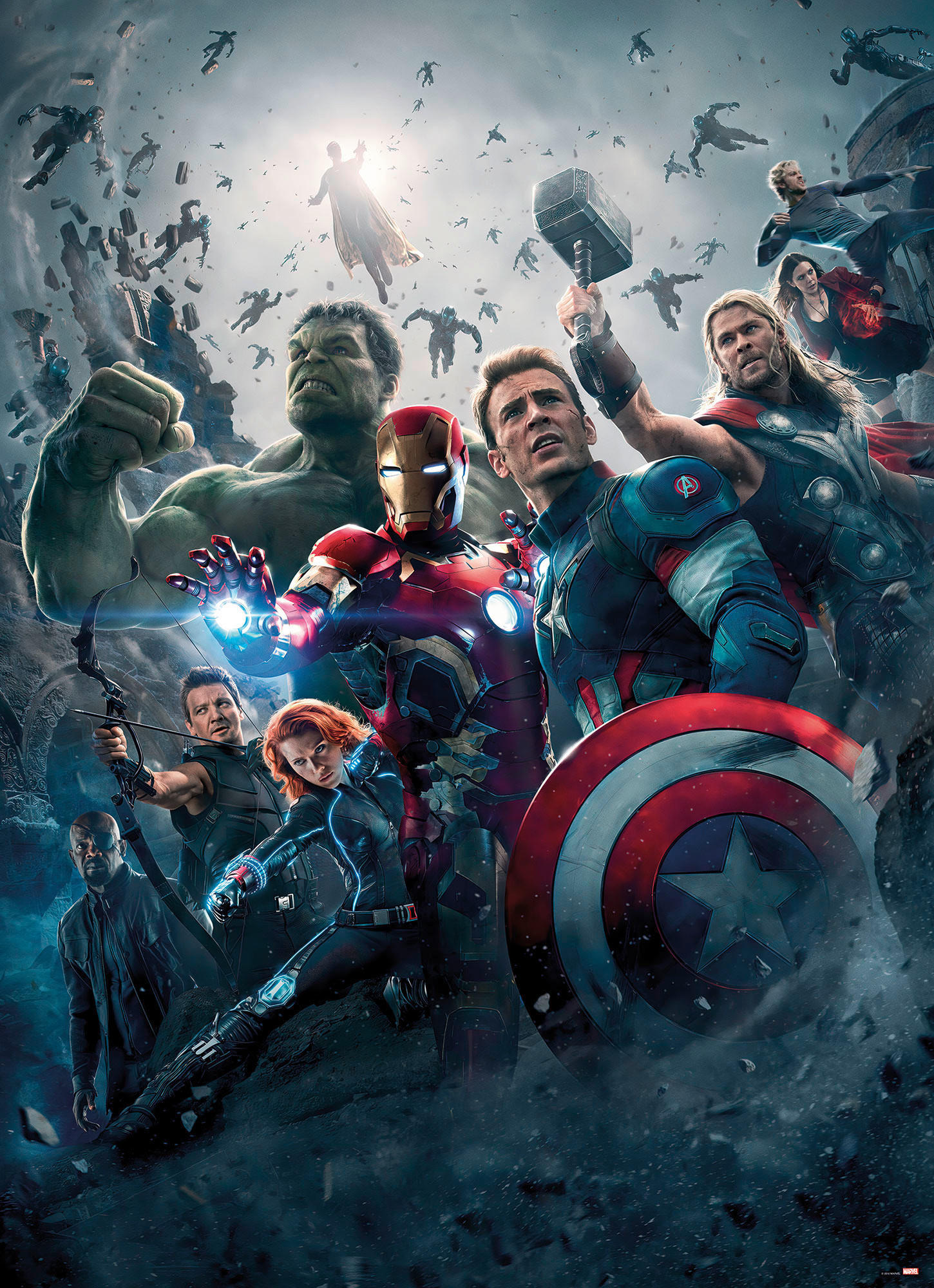 Komar Fototapete Avengers Age of Ultron Movie Poster B/H: ca. 184x254 cm günstig online kaufen