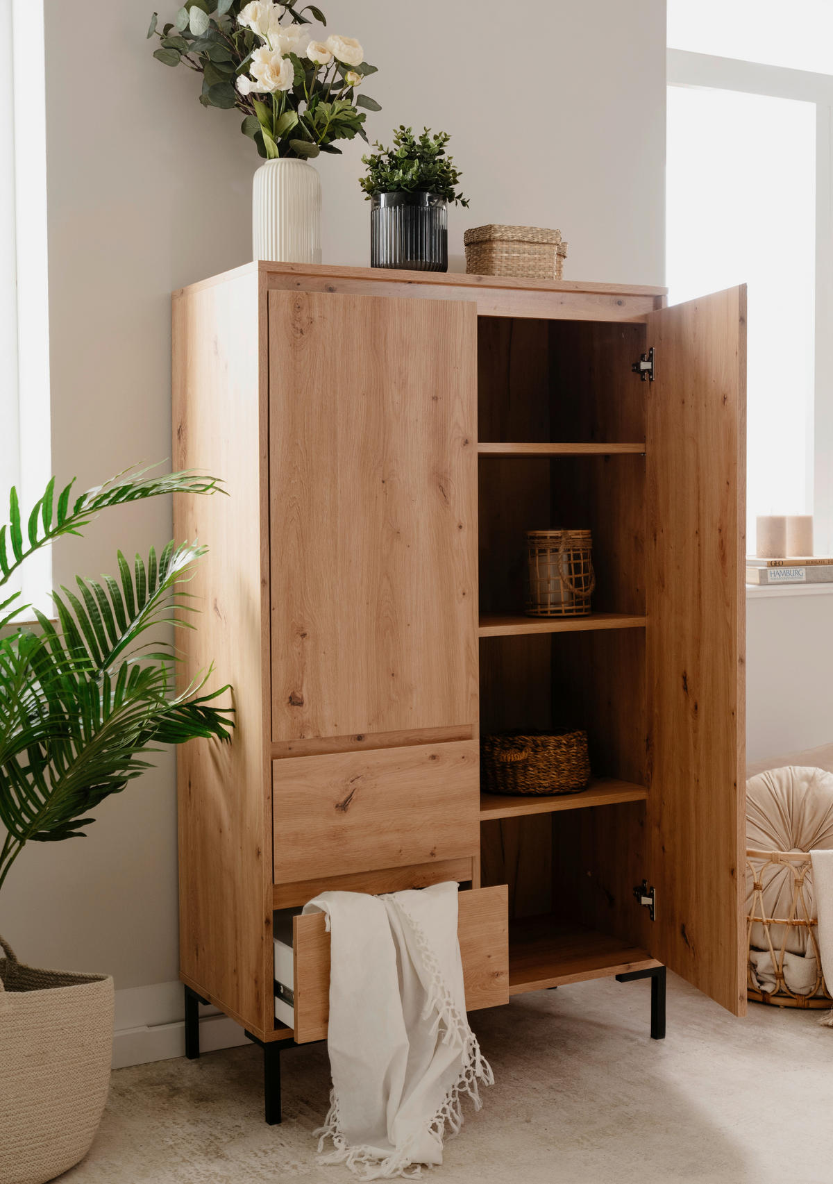 Highboard Korsika B/H/T: ca. 81x139x40 cm Korsika - (81,00/139,00/40,00cm)