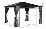 Grasekamp Hardtop-Pavillon Limone braun Aluminium B/H/L: ca. 360x280x300 cm Limone - braun/anthrazit (300,00/360,00/280,00cm)