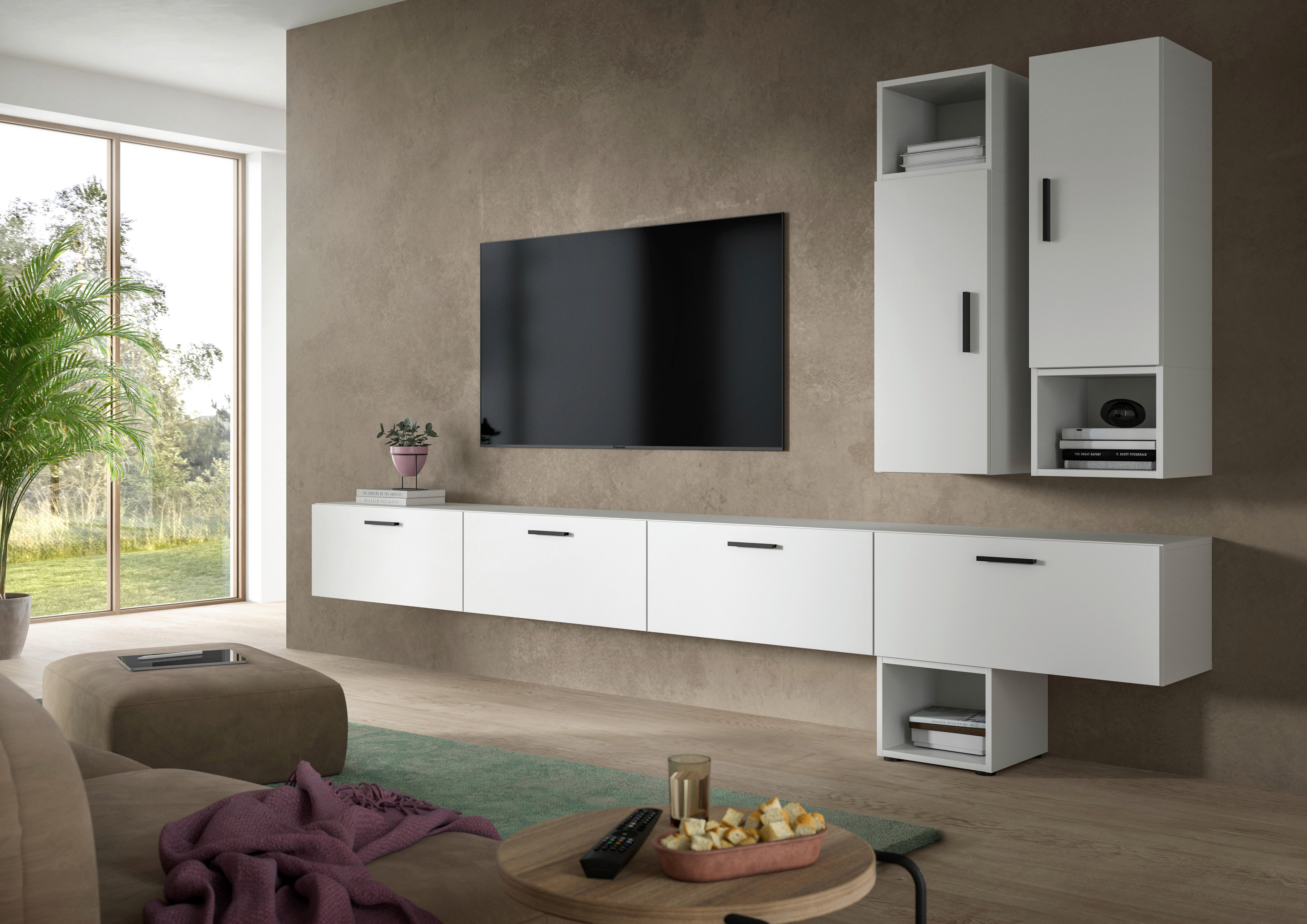 Thumbnail - Wohnwand-Set TheOne weiß B/H/T: ca. 75x32x34 cm