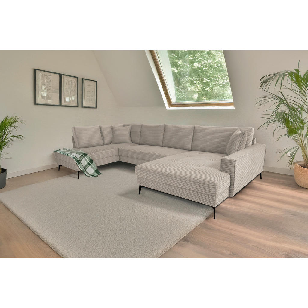 Thumbnail - Wohnlandschaft Zero stone Microfaser B/H/T: ca. 362x86x195 cm