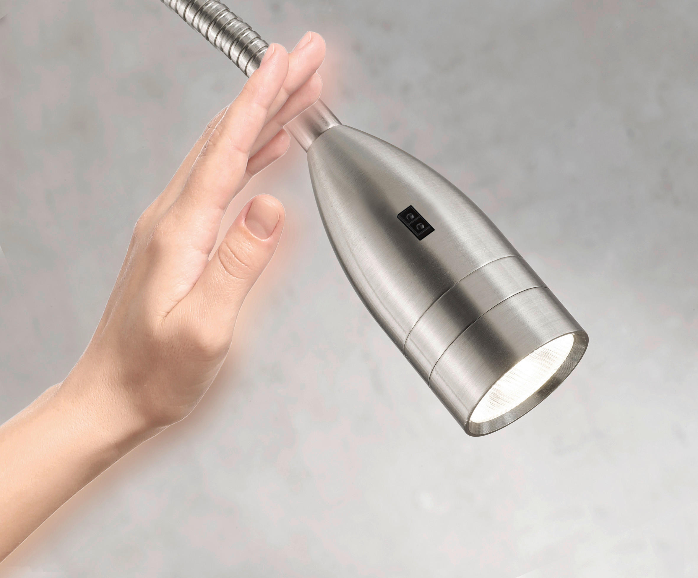 Fischer & Honsel LED-Wandspot 30703 nickel matt Metall B/H/T: ca. 8x56,5x8 cm 1 Brennstellen Sten - nickel matt (8,00/56,50/8,00cm) - Fischer & Honsel