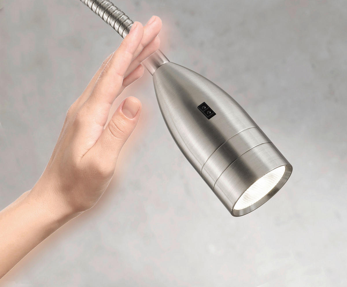 Fischer & Honsel LED-Wandspot 30703 nickel matt Metall B/H/T: ca. 8x56,5x8 cm 1 Brennstellen Sten - nickel matt (8,00/56,50/8,00cm) - Fischer & Honsel