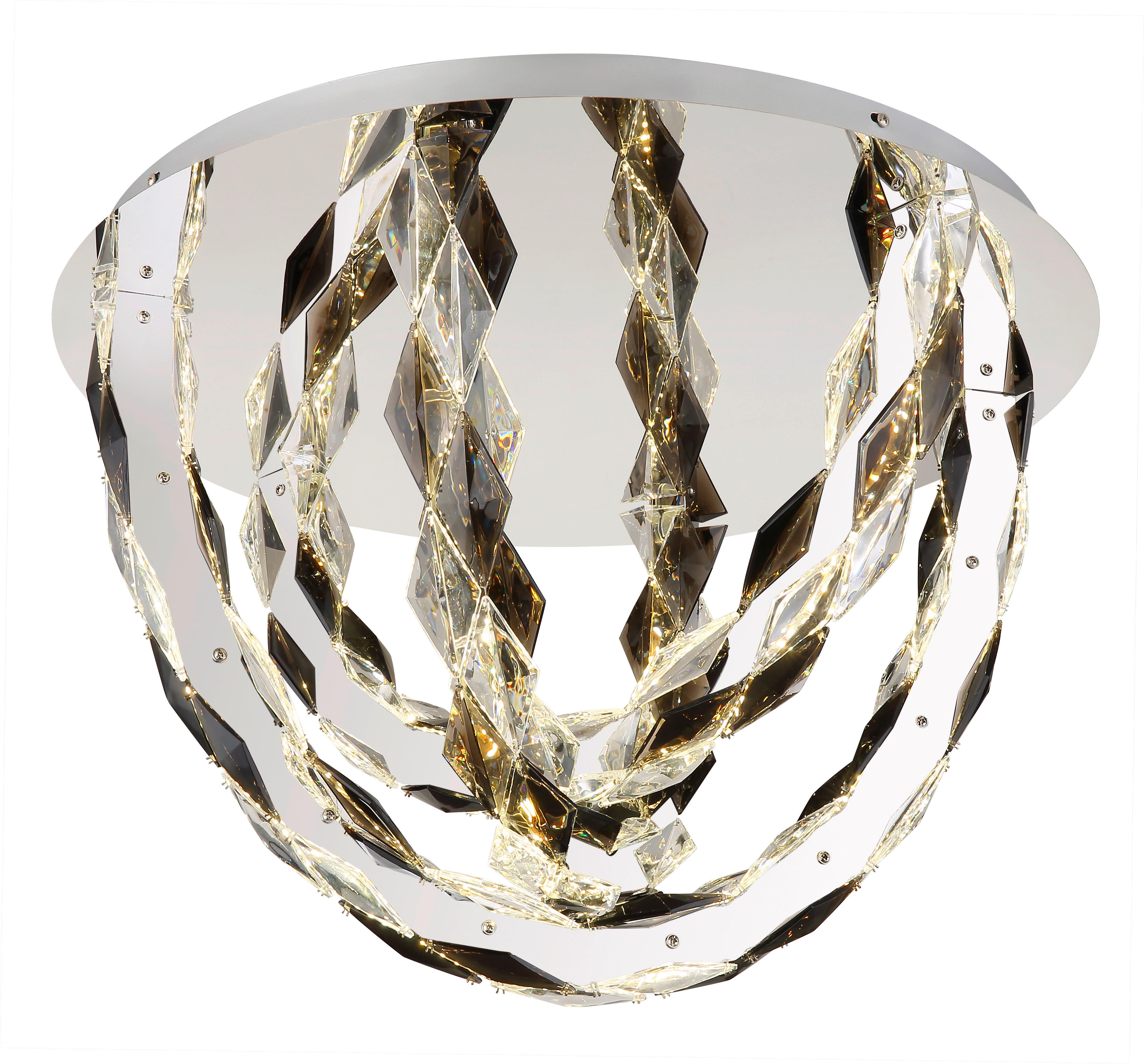 GLOBO LED-Deckenleuchte klar Chrom Metall H/D: ca. 42x60 cm KARILION - klar/Chrom (60,00/42,00cm) - GLOBO