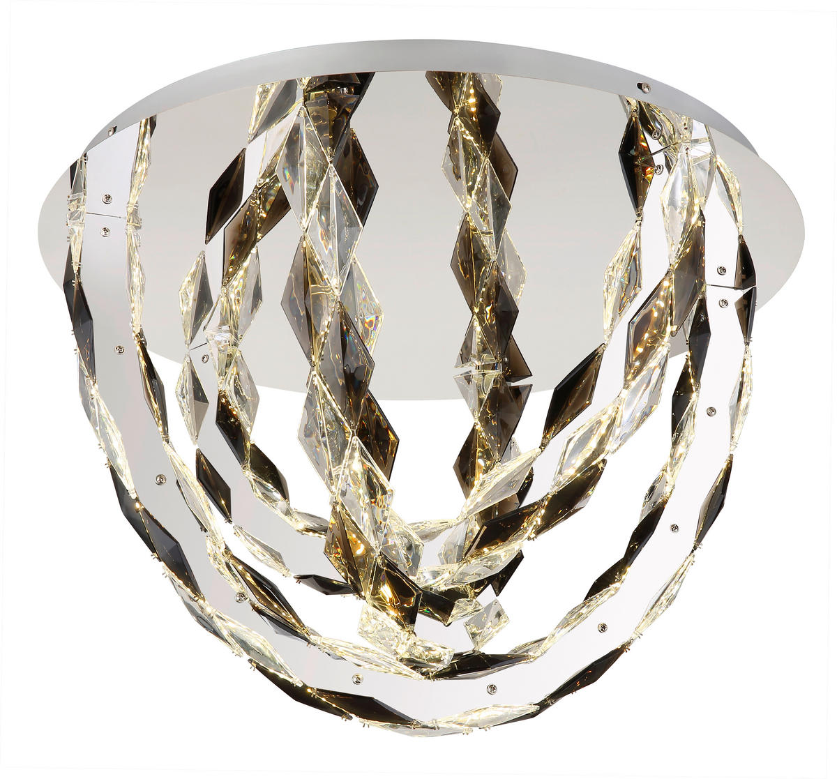 GLOBO LED-Deckenleuchte klar Chrom Metall H/D: ca. 42x60 cm KARILION - klar/Chrom (60,00/42,00cm) - GLOBO