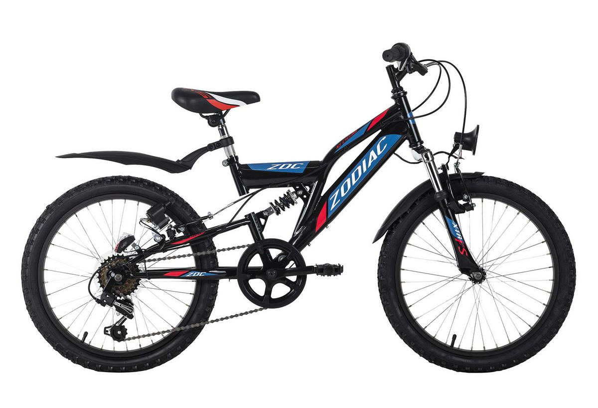 KS-Cycling Kinderrad Zodiac 668K  20 Zoll Rahmenhöhe 31 cm 6 Gänge schwarz schwarz ca. 20 Zoll Zodiac - rot/schwarz - KS-Cycling