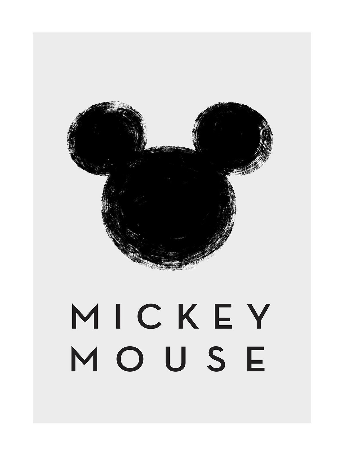Komar Poster Mickey Mouse Silhouette Disney B/L: ca. 30x40 cm Mickey Mouse Silhouette - (30,00/40,00cm) - Komar