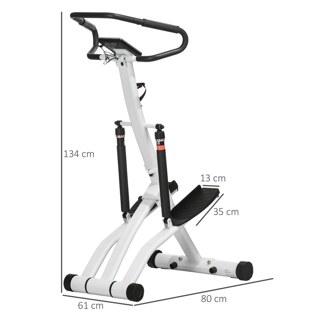 SPORTNOW Fitness-Zubehör weiß Polypropylen B/H/L: ca. 61x80x134 cm Stepper - weiß/schwarz (134,00/61,00/80,00cm) - SPORTNOW