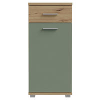 Badkommode  Eiche Artisan Nachbildung salbei B/H/T: ca. 40x88x29 cm Champ_Badkommode CMPK072-M934 - Eiche/salbei (40,00/88,00/29,00cm)
