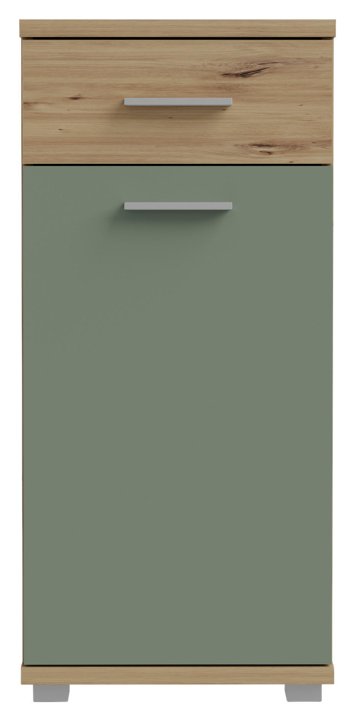 Badkommode  Eiche Artisan Nachbildung salbei B/H/T: ca. 40x88x29 cm Champ_Badkommode CMPK072-M934 - Eiche/salbei (40,00/88,00/29,00cm)