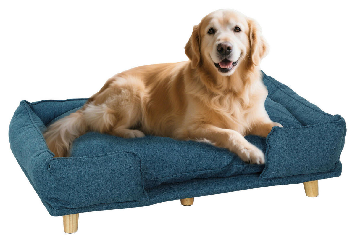 PawHut Hundesofa blau MDF B/H/L: ca. 66x24x96 cm Hundesofa - blau (96,00/66,00/24,00cm) - PawHut