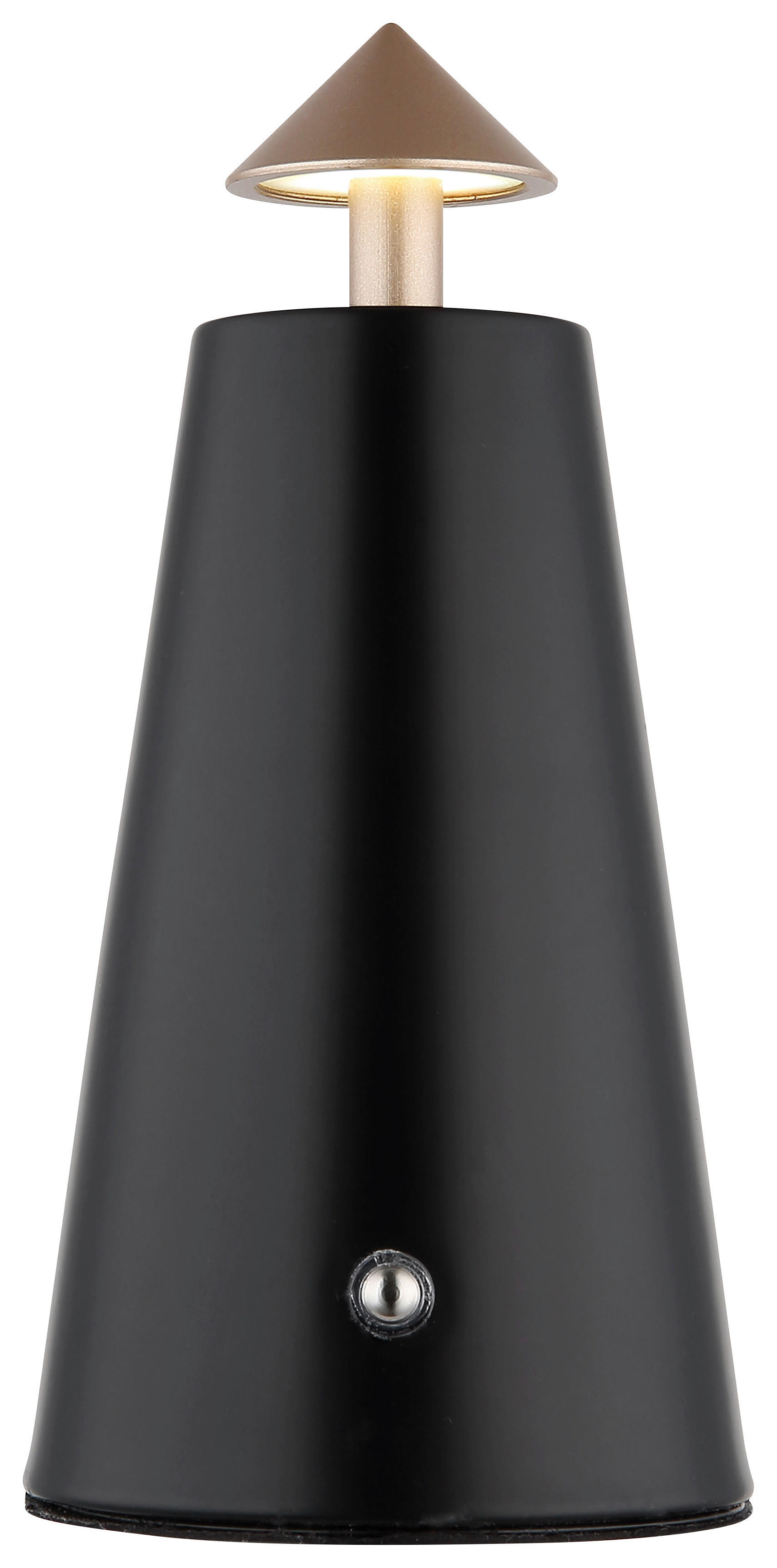 GLOBO LED-Tischleuchte mattschwarz schwarz Cappuccino Metall Kunststoff Stein H/D: ca. 19x9 cm 1 Brennstellen LIVA - schwarz/mattschwarz (9,00/19,00cm) - GLOBO