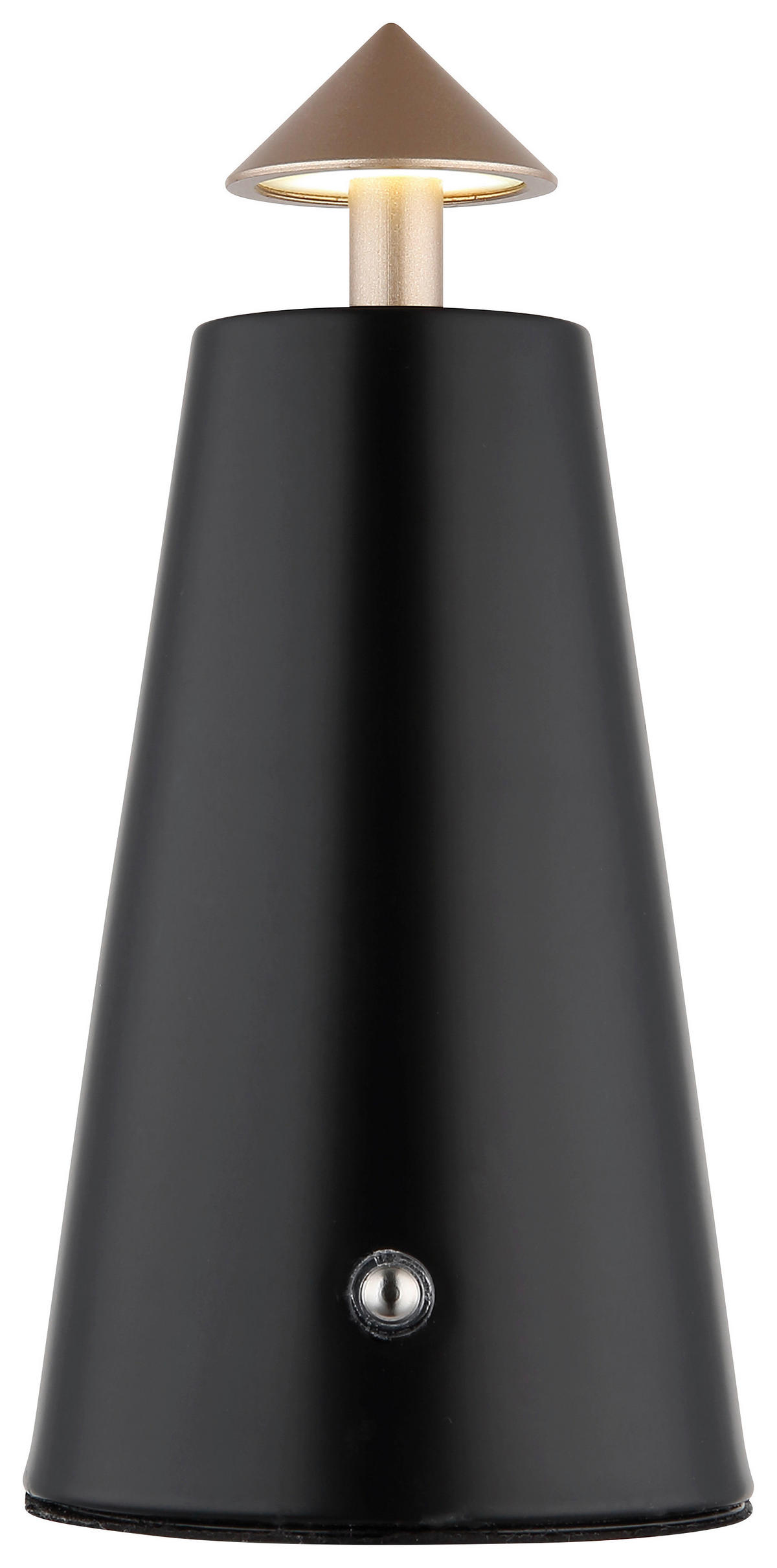 GLOBO LED-Tischleuchte mattschwarz schwarz Cappuccino Metall Kunststoff Stein H/D: ca. 19x9 cm 1 Brennstellen LIVA - schwarz/mattschwarz (9,00/19,00cm) - GLOBO