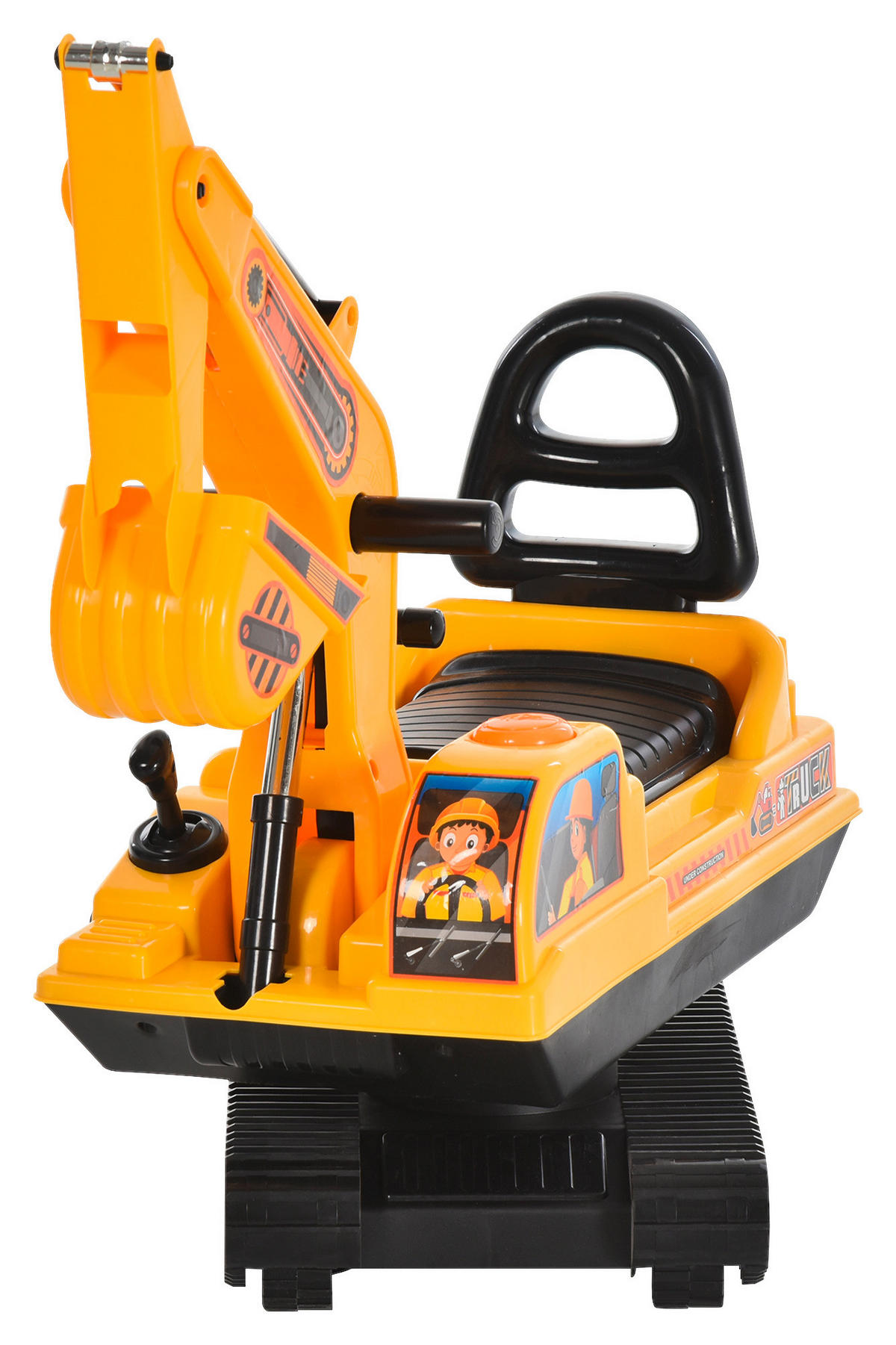 HOMCOM Kinder-Rutscherfahrzeug Bagger gelb B/H/L: ca. 24x58,5x78 cm Rutscherfahrzeug_Bagger - gelb/schwarz (78,00/24,00/58,50cm) - HOMCOM