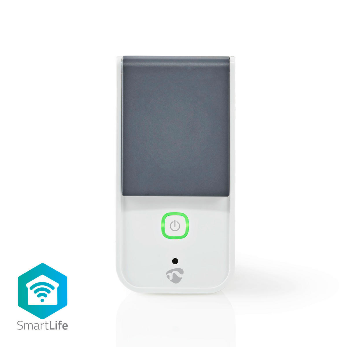 Nedis Smart-Stecker weiß grau Kunststoff B/H/L: ca. 6x11,5x9 cm SmartLife - weiß/grau (9,00/6,00/11,50cm) - Nedis