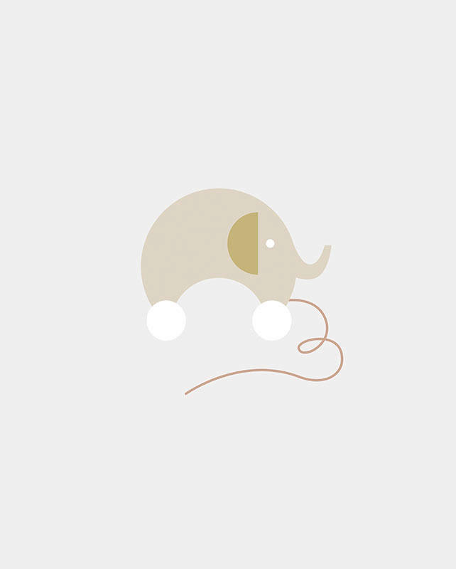 Komar Poster Baby Happy Elefant B/L: ca. 40x50 cm Baby Happy - (40,00/50,00cm) - Komar