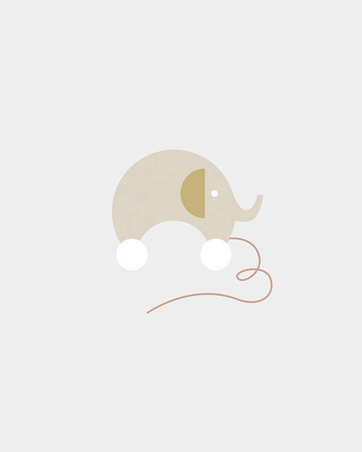 Komar Poster Baby Happy Elefant B/L: ca. 40x50 cm Baby Happy - (40,00/50,00cm) - Komar