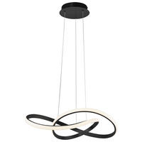 Just Light LED-Pendelleuchte MARIA 15402-18 schwarz Aluminium Gummi H/D: ca. 120x57 cm 1.0 Brennstellen MARIA - schwarz (57,00/120,00cm) - Just Light