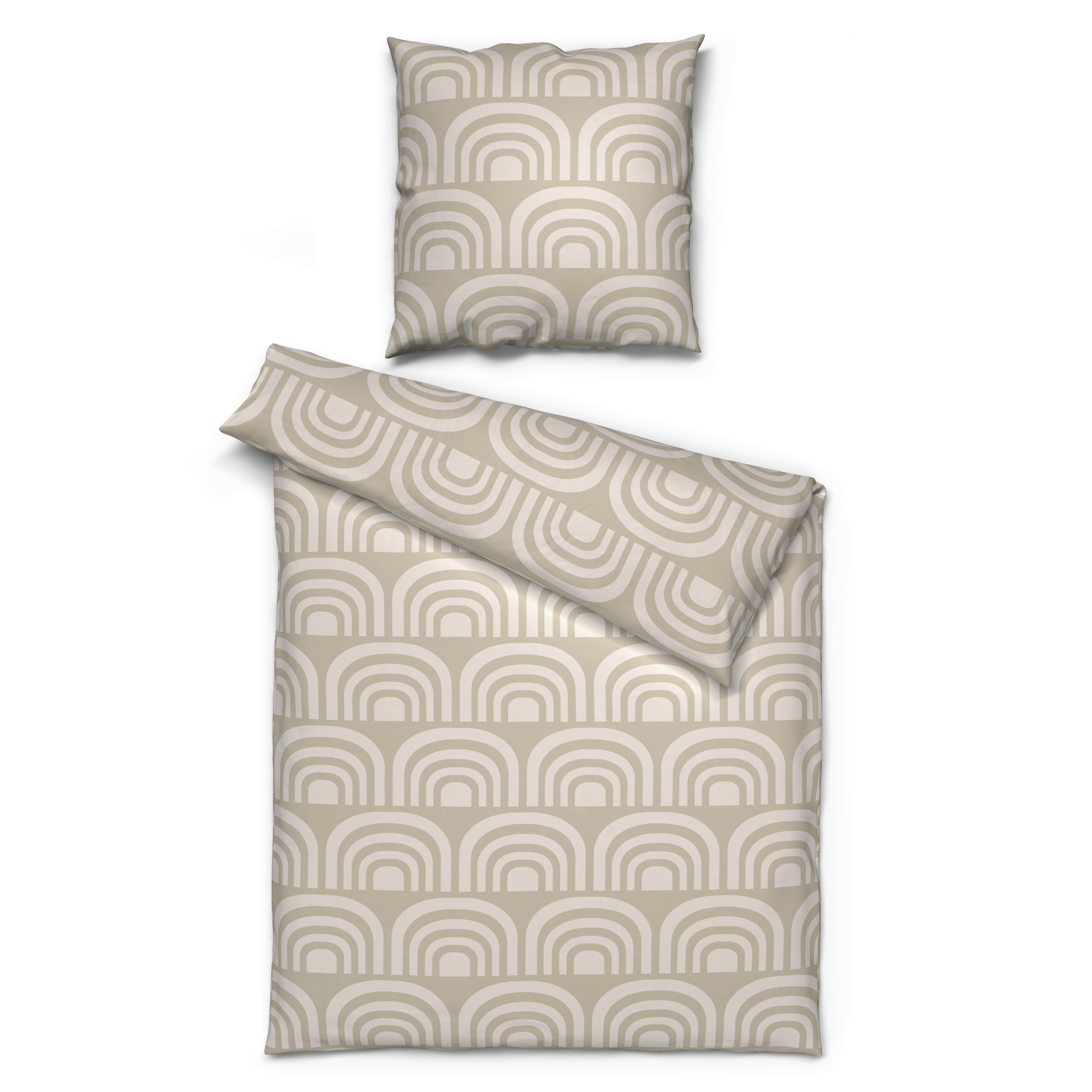 Baumwoll Bettwäsche Bettwäsche_Rainbow 135x200cm - beige/natur (135,00/200,00cm)