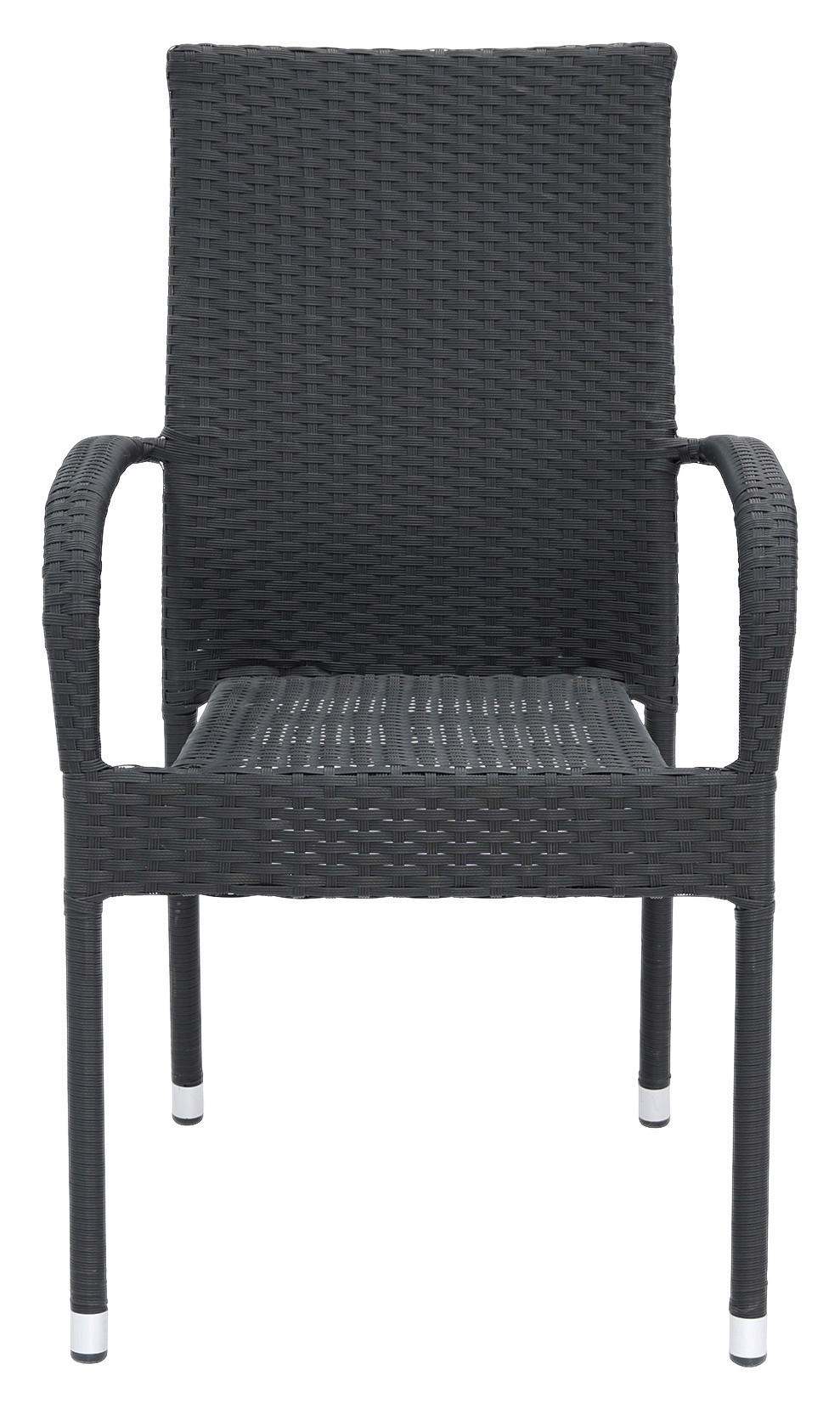 POCOline Gartenstuhl Palermo schwarz Polyrattan B/H/L: ca. 63x94x55 cm Palermo - schwarz (55,00/63,00/94,00cm) - POCOline