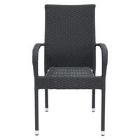 POCOline Gartenstuhl Palermo schwarz Polyrattan B/H/L: ca. 63x94x55 cm Palermo - schwarz (55,00/63,00/94,00cm) - POCOline