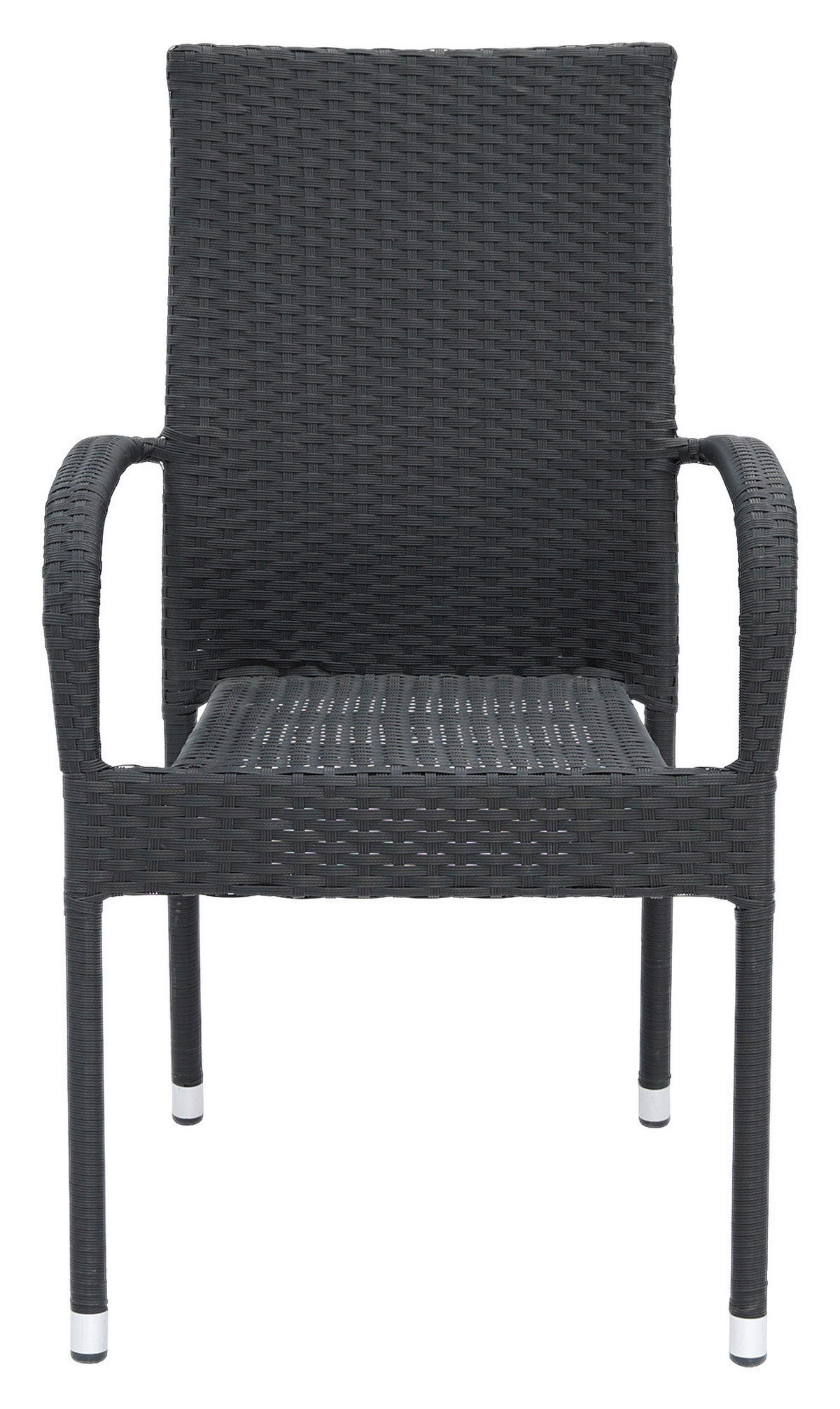 POCOline Gartenstuhl Palermo schwarz Polyrattan B/H/L: ca. 63x94x55 cm Palermo - schwarz (55,00/63,00/94,00cm) - POCOline
