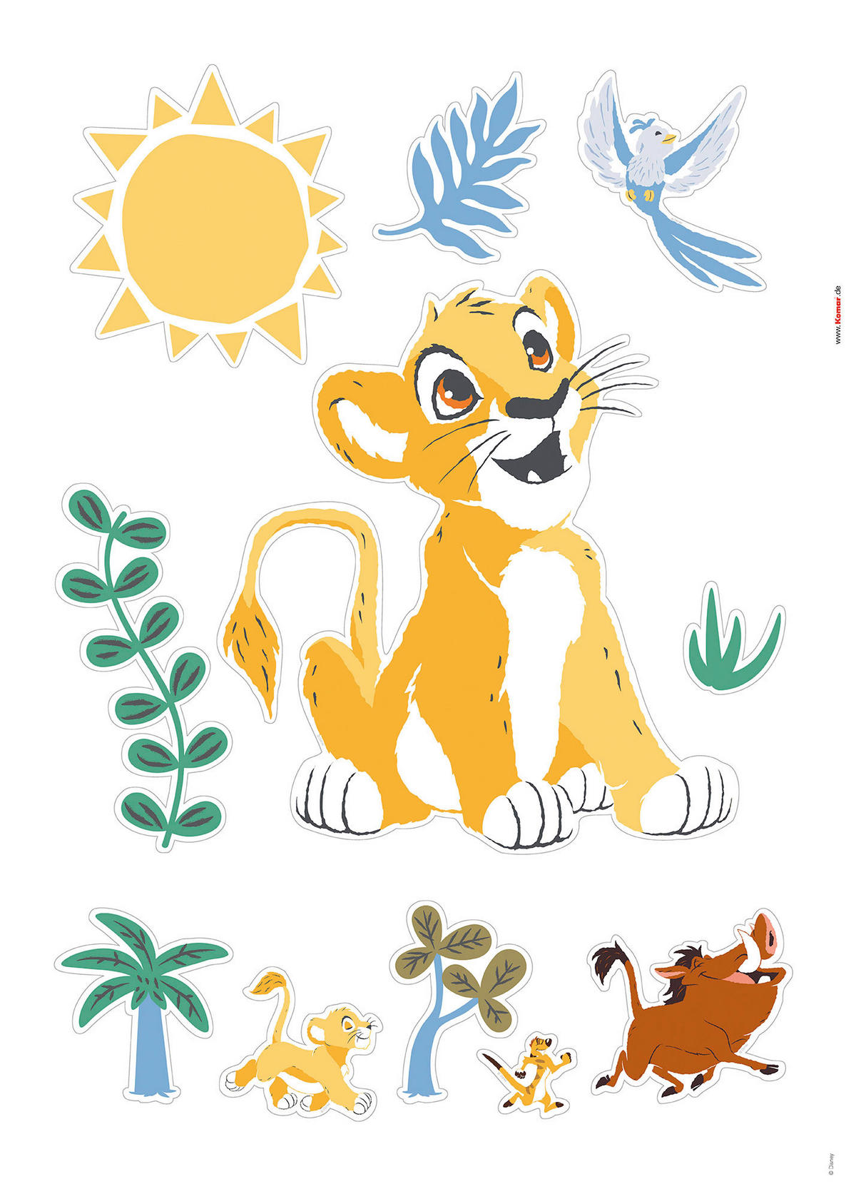 Komar Wandtattoo Lion King Faraway Oasis  Lion King Faraway Oasis B/L: ca. 50x70 cm Lion King Faraway Oasis - (50,00/70,00cm) - Komar