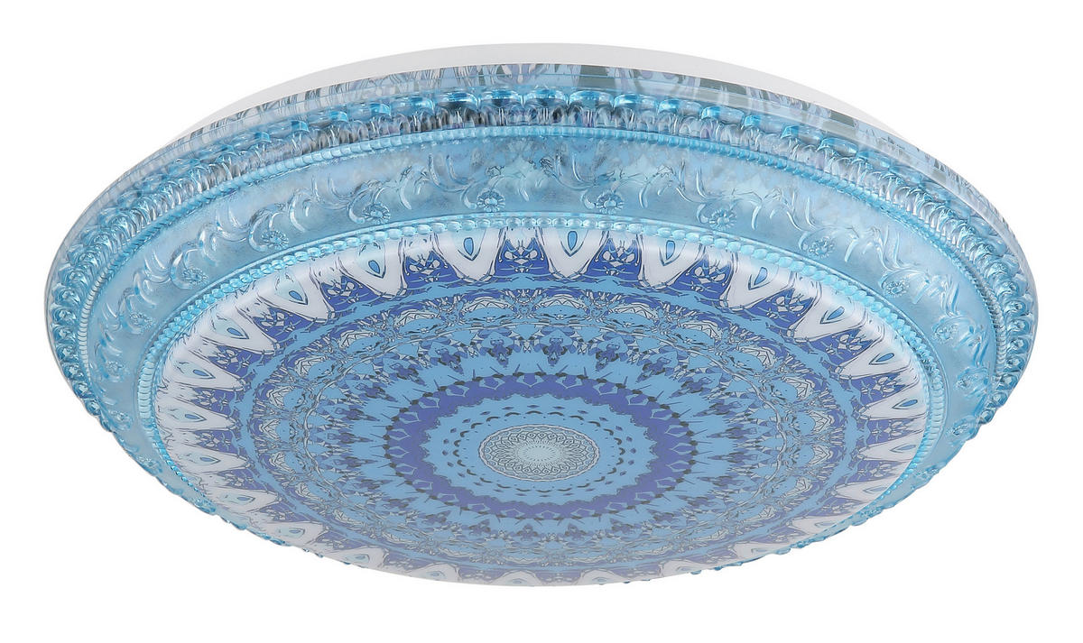 LED-Deckenleuchte blau Metall Kunststoff H/D: ca. 8,5x39 cm LED-Deckenleuchte_Lazaro - blau (39,00/8,50cm)