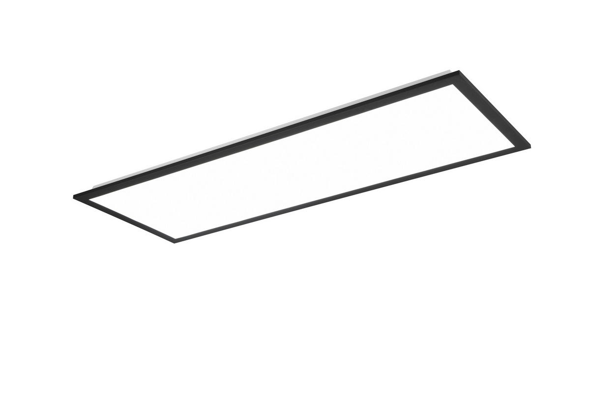 Reality LED-Deckenleuchte Beta R67668032 schwarz Metall B/H/T: ca. 80x5x29,5 cm 1 Brennstellen Beta - schwarz (80,00/5,00/29,50cm) - Reality